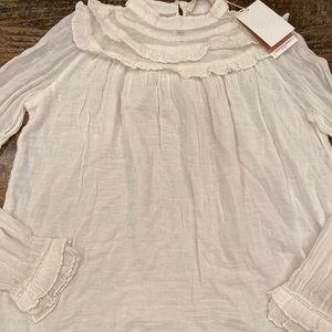 ZARA TRAFALUC Collection Gauzy Lace BoHo Blouse